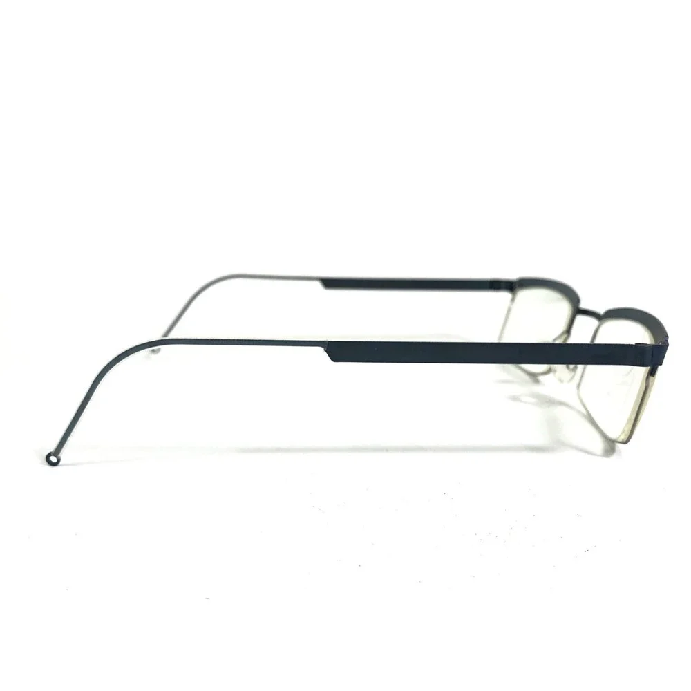 Lindberg Eyeglasses Frames Mod.4015 Matte Blue Strip Titanium 50-21-135